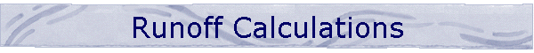 Runoff Calculations